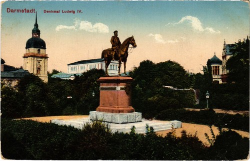 Cpa darmstadt denkmal - ak,