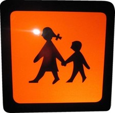 Magnetschilder Schulbusschild Warntafel 23x23cm reflekitierend Schulbus Taxi .