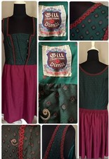 GILL??DIRNDL??grün bordeaux??weihnachtlich??Gr.38