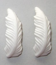 15995, 2x Hut- Feder, Zwei- und Drei- Spitz Hut, weiss