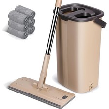 Wischmopp Set mit Eimer: 2in1