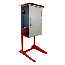 Baustromverteiler mit Ständer OS-S/FI SET 2x32A 1x16A 8x230V Doktorvolt