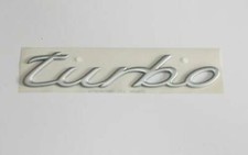 Original Porsche Cayenne 955 957 & 993 996 997 " turbo " Schriftzug Silber NEU