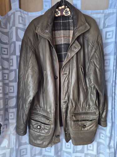 Gefütterte herren lederjacke - gefütterte,