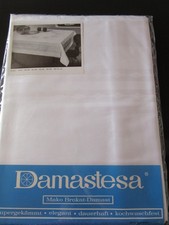 Damast Tischdecke  weiß