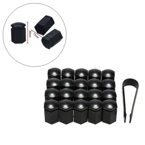 20x schwarz kappen 17mm für - kappen,