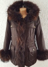 DAMEN WINTER JACKE KURZMANTEL mit ECHTPELZ KAPUZE - GR 36/38