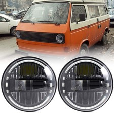 Paar 7"Zoll Runde LED