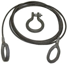 Bundeswehr Abschlepp Seil BW Abschleppseil Drahtseil 5m lang Ø 8mm Durchmesser 