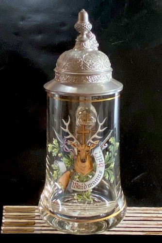 Antiker jagdlicher bierkrug - antiker,
