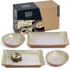 Sushi Geschirr Set 2 Personen -  Sushi Servierset Sushi Set Geschirrset 4 teilig