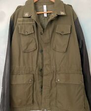 Giorgio Brato Jacke Jacket Lederjacke Lederärmel Military Style Gr.50/ 52 WLG