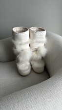 Dior Moonboots Gr 38-40 Echtfell Weiß