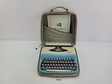 Reise-Schreibmaschine Consul Büro Technik 60er J. blau weiß in Koffer #258831