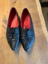 Süße Fred perry Ballerinas Spitz mit Schnürung Gr. 38 Leder schwarz gebraucht