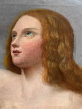 ANTIKES ÖLGEMÄLDE BIEDERMEIER GEMÄLDE PORTRAIT EINER JUNGEN FRAU 19 TES JHDT