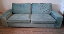 IKEA KIVIK 2er Sofa, Bezug mingrün von Soferia mit Reißverschluss.