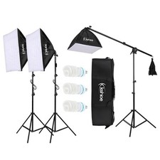 3x Profi Fotostudio Studioleuchte Softbox Studioset Studiolampe Stativ + Tasche