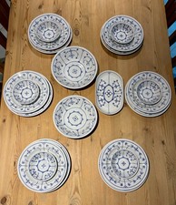 Jäger Eisenberg  Esservice komplett Indisch Blau Saks Strohblume DDR