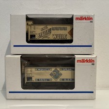 2x Märklin SoMo - Spezial Tafel Bier Akt. Brauerei Wulle - Bierwagen H0