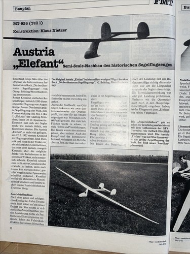Bauplan für segelflugzeug - bauplan,