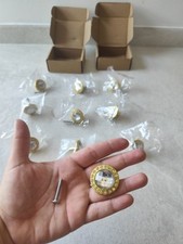 Möbelgriffe 10er set Rund Gold Strass Kristall