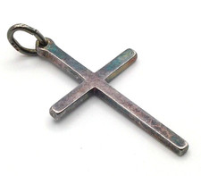 EDLER Kreuz-Anhänger 925 Silber Jesus Silver Cross Pendant Kruzifix INRI Silver