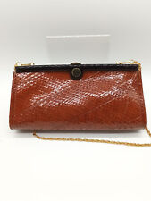 Handtasche - Damen -Tragetasche - Umhängetasche - "Markenlos" - Braun - Schlange