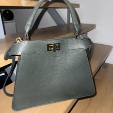 Damen Italy Echtleder Handtasche Grün