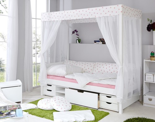 Himmelbett marlies massivholz - himmelbett,