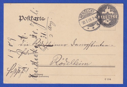 Reich 1909 postalisches - dt.,