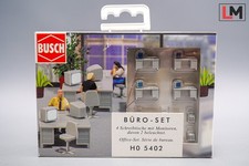 Busch 1:87 5402 Büro-Set 4 Schreibtische mit Monitoren OVP | B-751