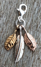 Thomas Sabo Charm Anhänger Federn Feder Silber Echtsilber 925