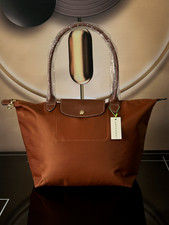 Damen Braun Longchamp Große Umhängetasche L large 1899