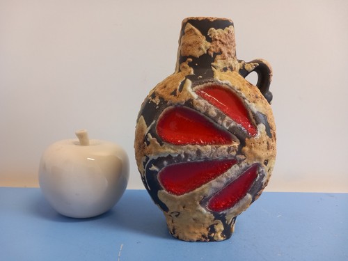 Keramik vase fat lava 70er - vase,