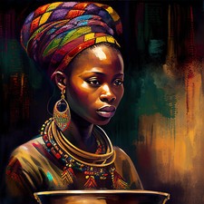 Deko bild afrikanische frau - bild,