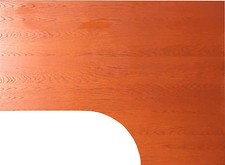 IKEA Effektiv Ecktischplatte 160x120x80x60cm goldbraun