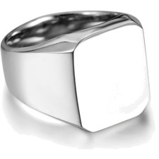Herren Ring Signet Edelstahl
