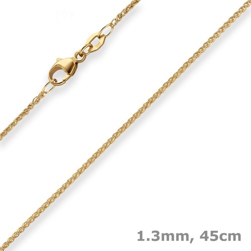 3mm zopfkette goldkette - zopfkette,
