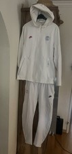 Nike PSG Paris Saint Germain Trainingsanzug Gr. S Weiß Zip-Hoodie & Hose