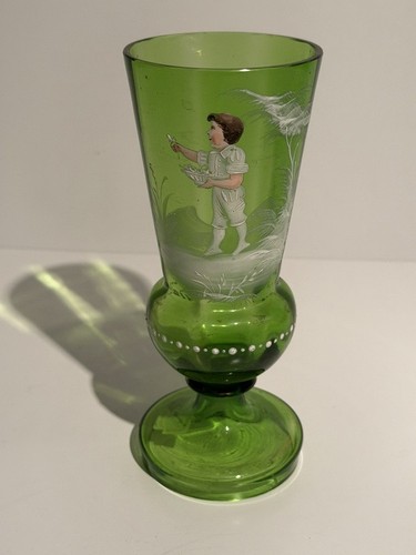 Antik biedermeier grün glas - biedermeier,