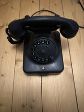 Altes DDR Telefon Bakelit schwarz mit Wählscheibe