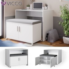 Schreibtisch Bürotisch Sitzbank gepolstert Flona Esstisch Schminktisch Vicco 