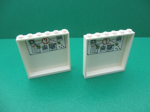 Lego mauerteil weiß 1x6x5 - 2x,