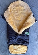 Fellhof Fußsack Lammfell Größenverstellbar Kinderwagen Buggy Merinowolle