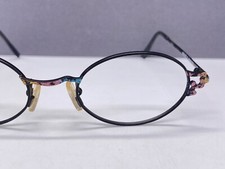 Astro Brille Damen Oval Rund klein Schwarz Retro Vintage Metall Elite 17