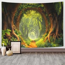 3D üppiger hohler Waldweg