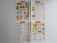 WIAD, 4 alte Beschriftungsbögen für Häuser etc., HO, 1:87