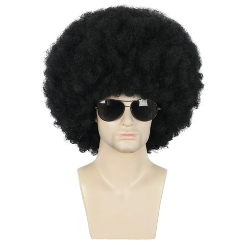 Perücke afro schwarz - afro, für