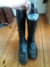 70er Jahre Original Vintage Schlangenleder Plateaustiefel Aus London EU 42